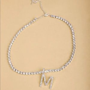 M initial necklace